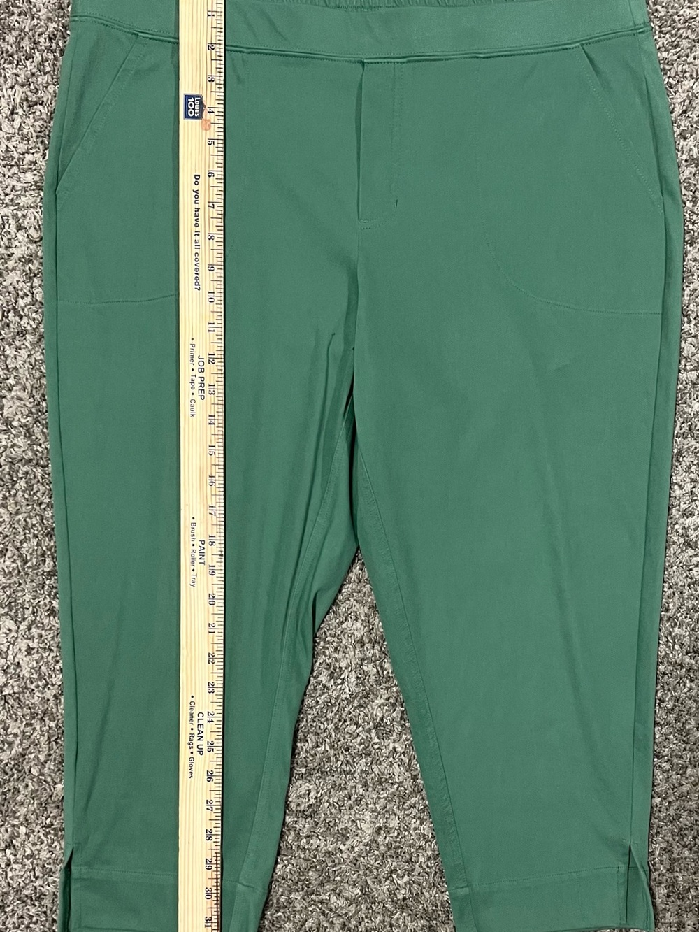 Denim & Co. Comfy Knit Air Petite Straight Crop Pant with Side Slits! Size LP. - Picture 10 of 15
